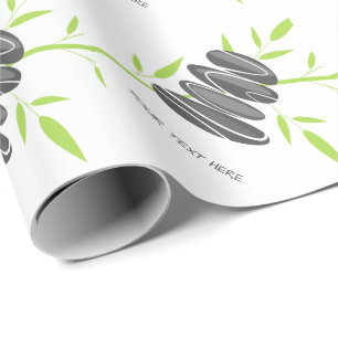 Papier Cadeau Pierres de caillou d'art de zen empilant le papier