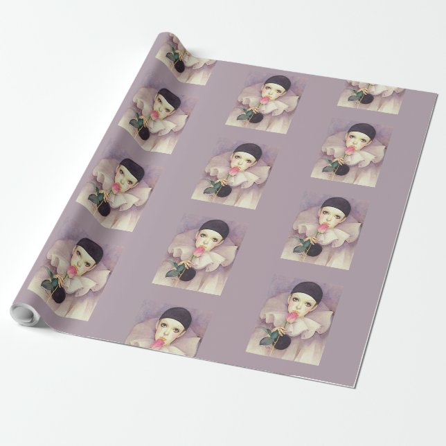Papier Cadeau Pierrot, années 1980 (Déroulé)