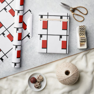 Papier Cadeau Piet Mondrian - Composition Abstrait géométrique