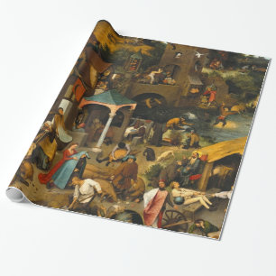Papier Cadeau Pieter Bruegel l'Ancien - Les proverbes hollandais