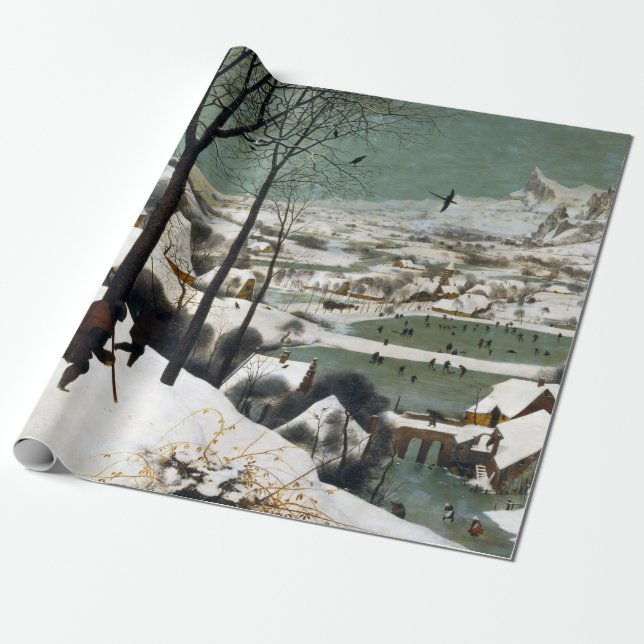 Papier Cadeau Pieter Bruegel les chasseurs d'aînés dans la neige (Déroulé)