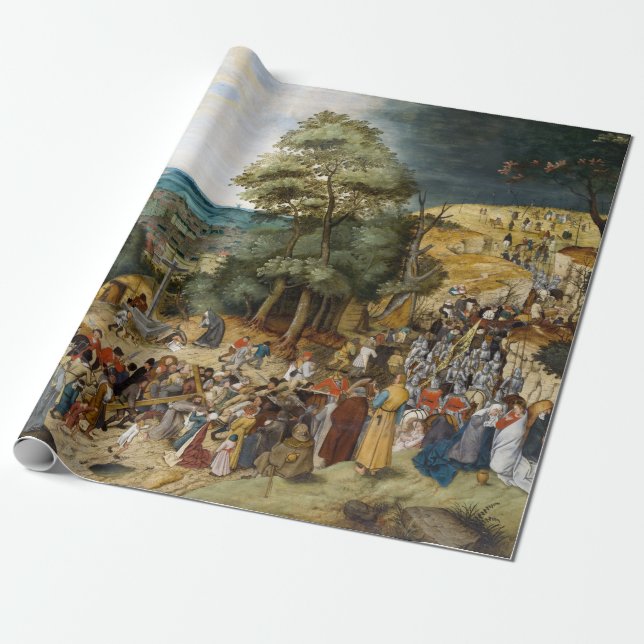 Papier Cadeau Pieter Brueghel le Christ portant la croix (Déroulé)