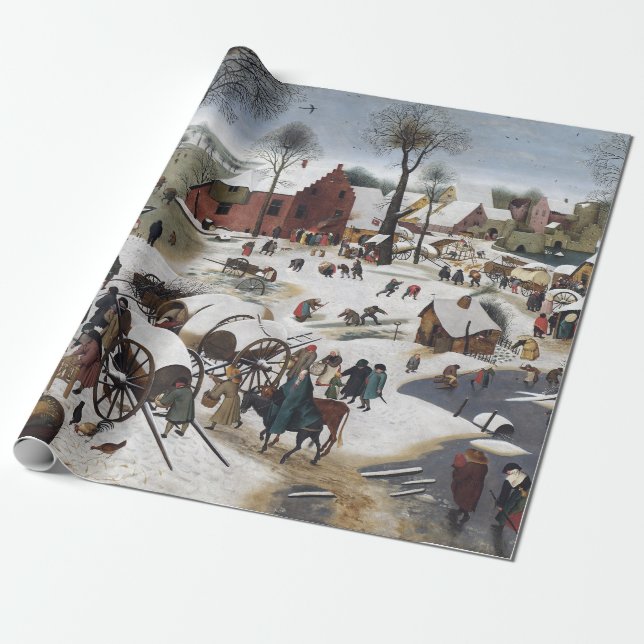 Papier Cadeau Pieter Brueghel Le recensement de Bethlehem (Déroulé)