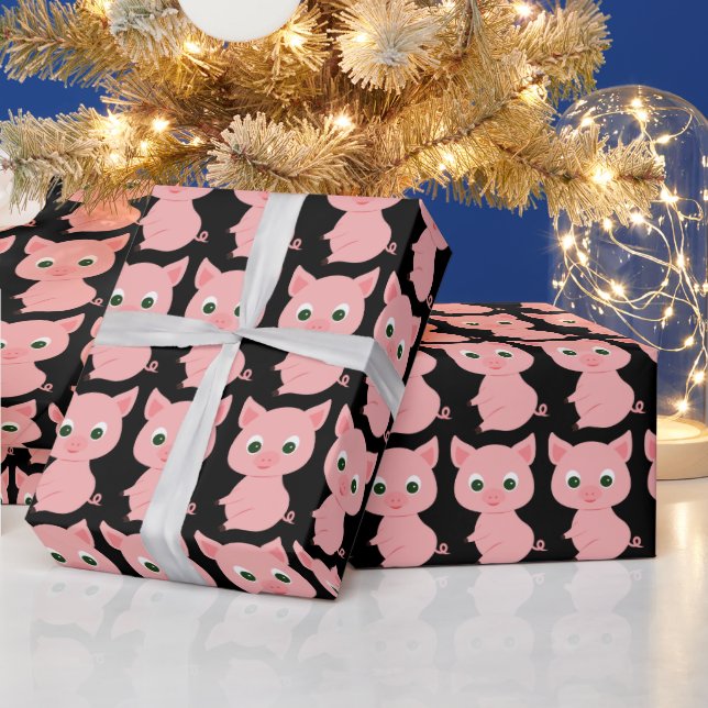 PAPIER CADEAU PIG CUTE PINK PIGGY PAPIER (Vacances)