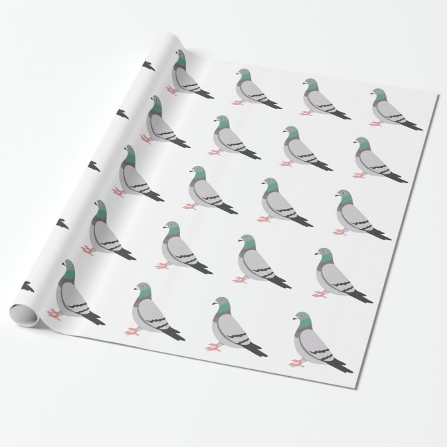 Papier Cadeau Pigeon (Déroulé)