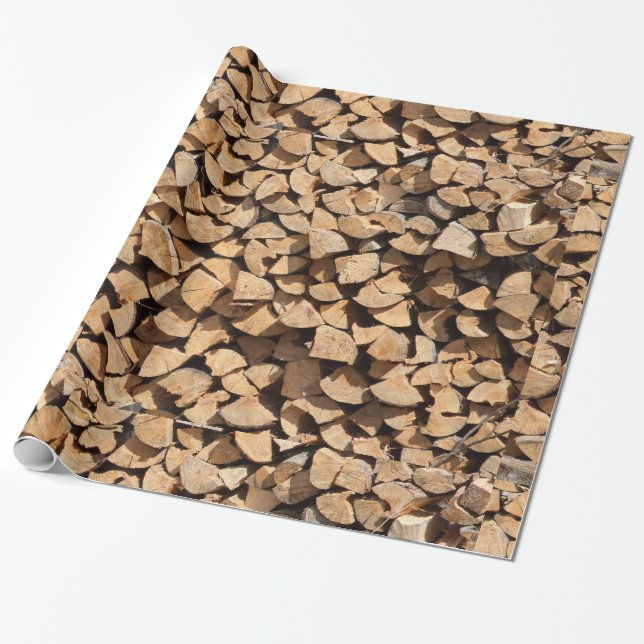 Papier Cadeau Pile De Bois (Déroulé)