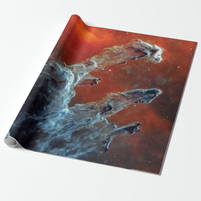 Papier Cadeau Piliers JWST de la NASA de création Mid Infrarouge (Déroulé)