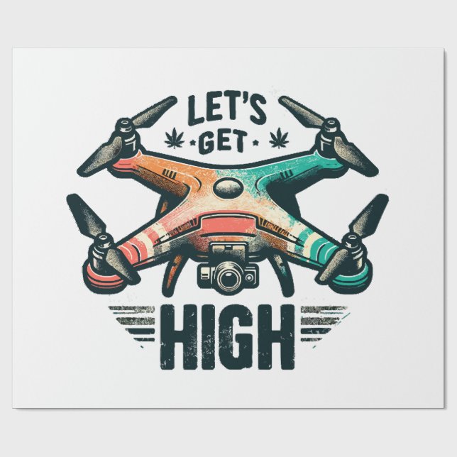 Papier Cadeau Pilote de drone (Plat)