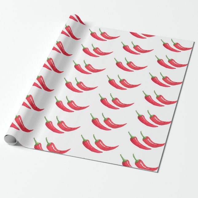 Papier Cadeau Piments Mexicains (Déroulé)