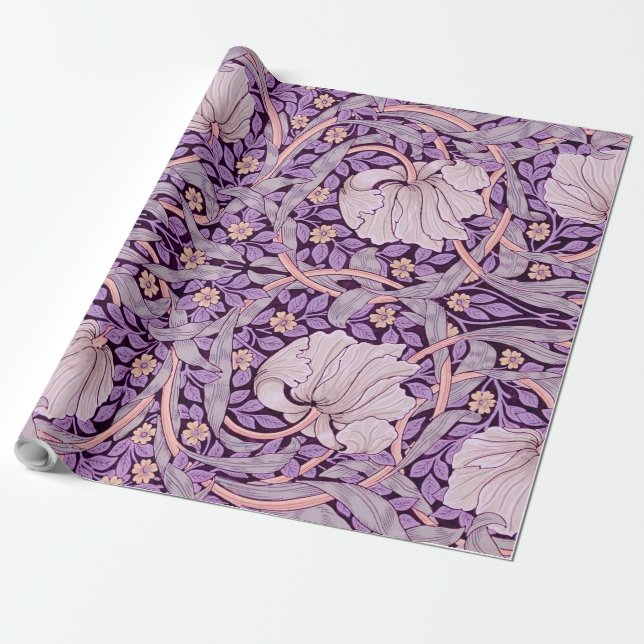 Papier Cadeau Pimpernel Purple, William Morris (Déroulé)