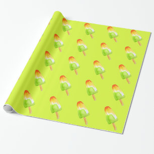 Papier Cadeau Pine Lime popsicle pop art nourriture mignonne