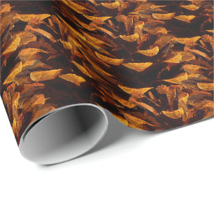 Papier Cadeau Pinecone motif de chute nature rustique