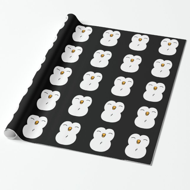 Papier Cadeau Pingouin mignon (Déroulé)