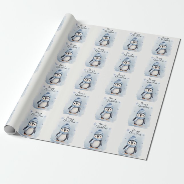Papier Cadeau "Pingouin mignon" (Déroulé)