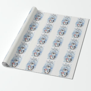 Papier Cadeau "Pingouin mignon 2"