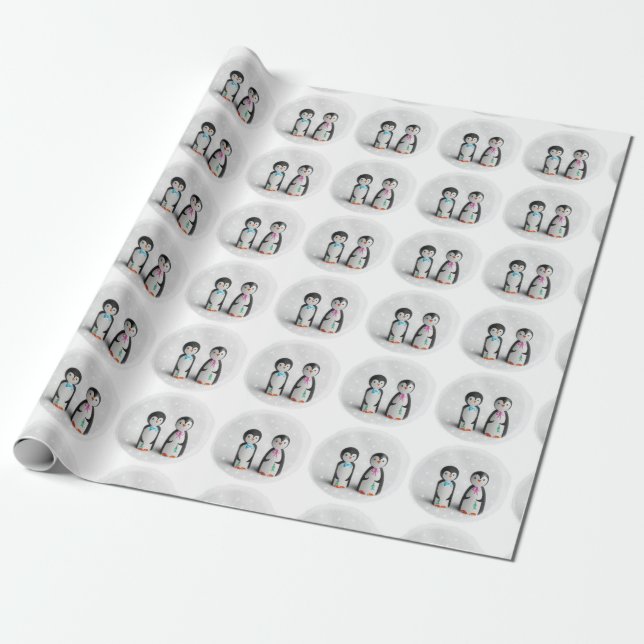 Papier Cadeau Pingouin mou (Déroulé)