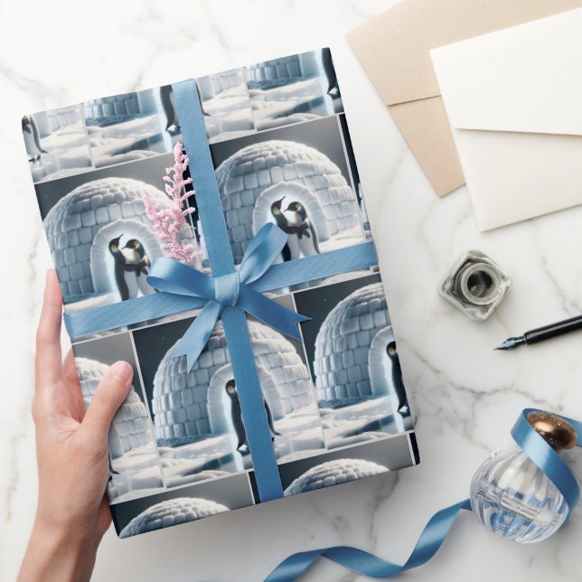 Papier Cadeau Pingouins Dansement Lent (Cadeaux)