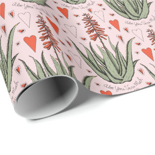 Papier Cadeau Pink Aloe Vous Véra Beaucoup Orange Aloe Plante &