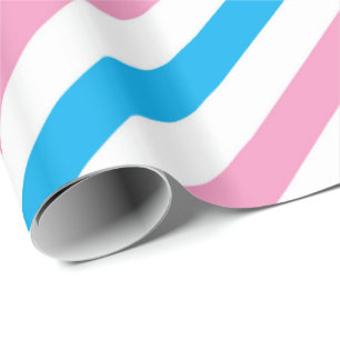 Papier Cadeau Pink bleu strié sexe révéler l'enveloppement de fê