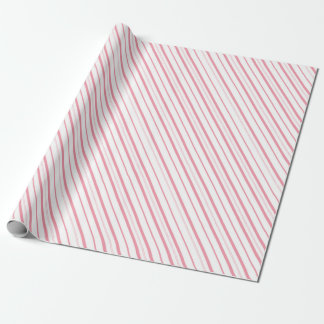 Papier Cadeau Pink Candy Cane Stripes - Small Stripes