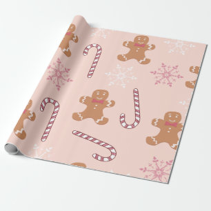 PAPIER CADEAU PINK GINGERPREAD HOMMES NOËL