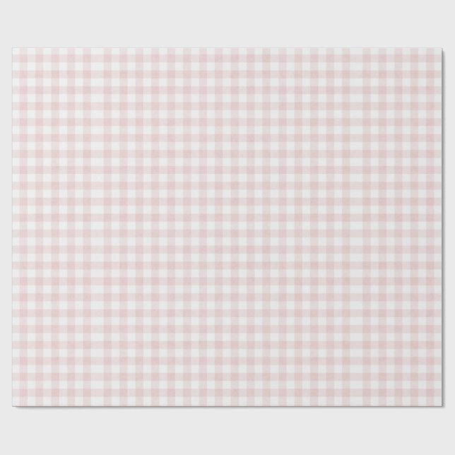 Papier Cadeau Pink Gingham Girls Party (Plat)