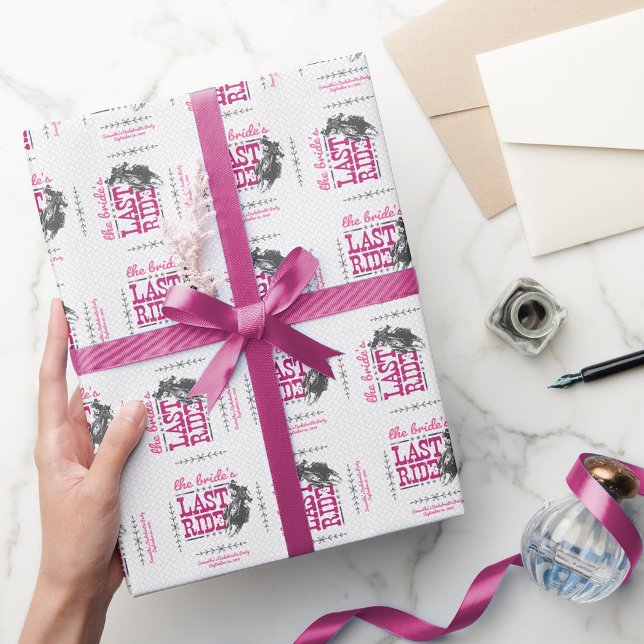 Papier Cadeau Pink La Dernière balade de la mariée (Créateur téléchargé)