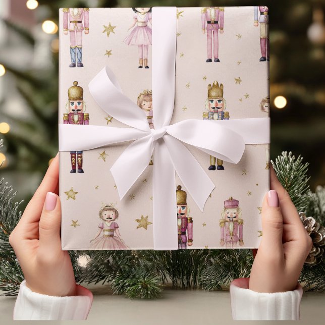 Papier Cadeau Pink Nutcracker Ballerina Christmas (Créateur téléchargé)