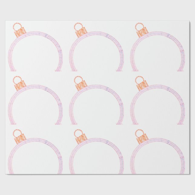 Papier Cadeau Pink Ornament Wrapping Paper (Plat)