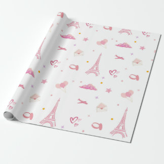 Papier Cadeau Pink Paris Anniversaire Cadeau Papier Eiffel