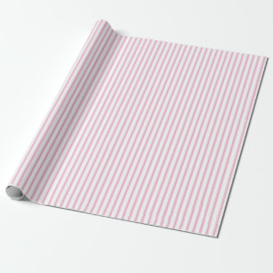Papier Cadeau Pink Pastel Ferme Rustique Ticking Strift Cadeau
