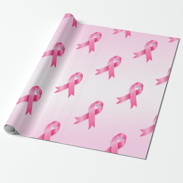 Papier Cadeau Pink Ribbon Sensibilisation au cancer du sein Lg (Déroulé)