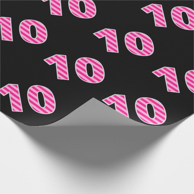 Papier Cadeau Pink Stripes 10 # d'événement (Anniversaire, Anniv (Coin)