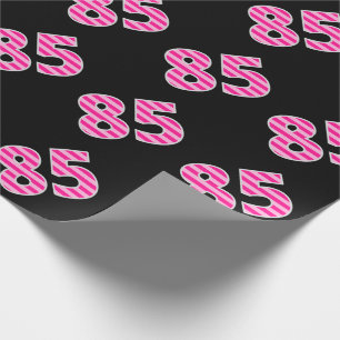 Papier Cadeau Pink Stripes 85 N° d'événement (Anniversaire, Anni
