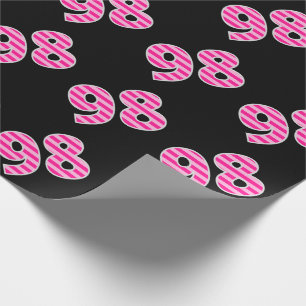 Papier Cadeau Pink Stripes 98 N° d'événement (Anniversaire, Anni