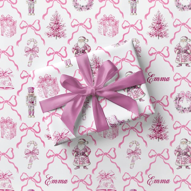 Papier Cadeau Pink Toile Nutcracker Wrapping Paper Christmas (Créateur téléchargé)