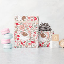 Pink Vintage Père Noël Fleur de Noël