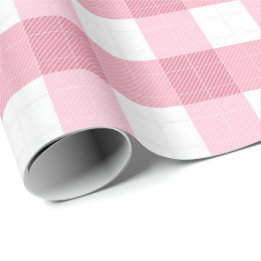 Papier Cadeau Pink & White Classic Gingham Pattern