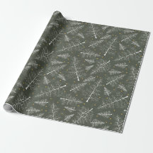 Pins blancs sur vert olive