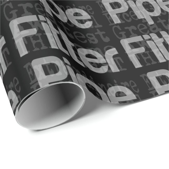 Papier Cadeau Pipe Fitter Extraordinaire (Coin rond)
