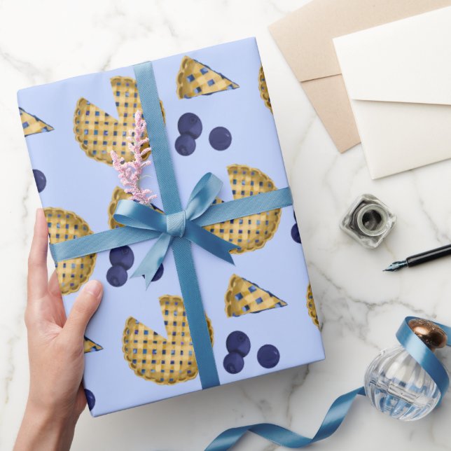 Papier Cadeau Pique-nique d’été sur la tarte aux bleuets du marc (Cadeaux)