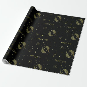 Papier Cadeau Pisces zodiac horoscope étoile signe dégradé