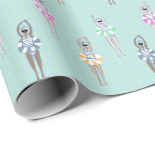 Papier Cadeau Piscine Artistique vintage