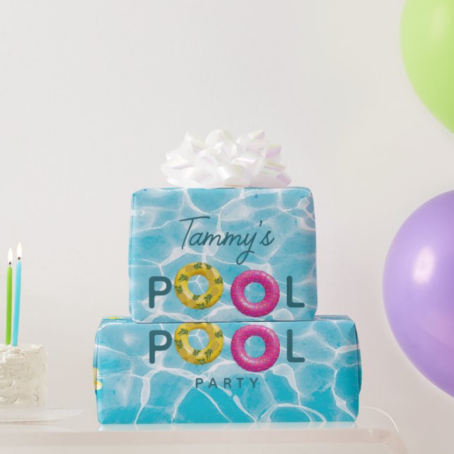 Papier Cadeau Piscine tropicale Piscine de fête Anniversaire (Cadeaux de fête)