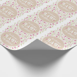 Papier Cadeau Pit Bull Dog Baby shower Pink Girl Pitbull