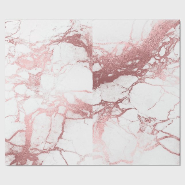 Papier Cadeau PixDezines Marble+Faux Rose Gold (Couture)