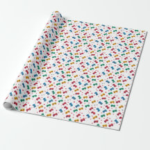 Pixel Coeurs & Contrôleurs Papier Enveloppant - Ga