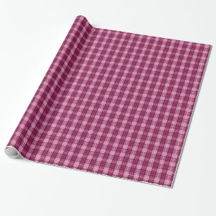 Papier Cadeau Pixel Plaid_Magenta-Noir