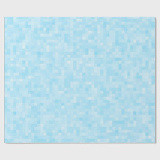 Papier Cadeau Pixellisation Mosaïque Bleue
