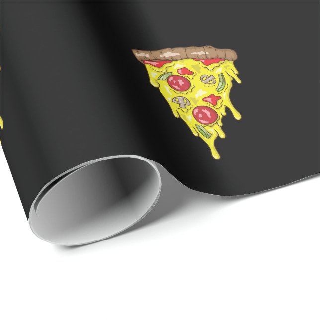 Papier Cadeau Pizza Part Salami (Coin rond)